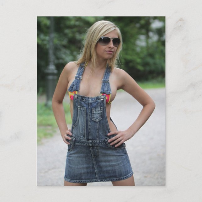 Sexy sommarblonde vykort (Framsida)