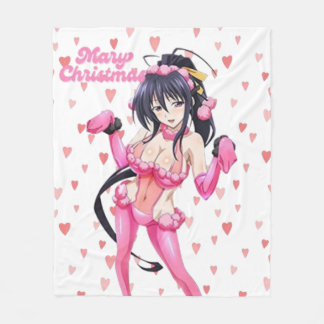 Sexy Tomte Jul Glad Pink Hjärt Anime Diva Fleecefilt