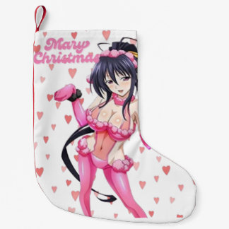 Sexy Tomte Merry Christmas Rosa Hjärtanime Diva Liten Julstrumpa