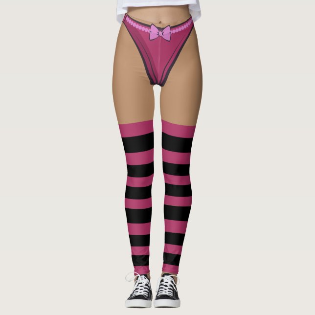Sexy Underwear leggings with pull up candy socks (Framsida)