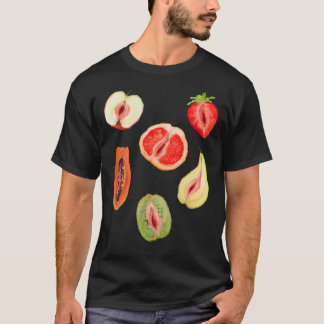Sexy Vagina Fruits Sticker T Shirt