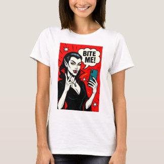 Sexy Vampire Selfie - Classic Pop Art T Shirt