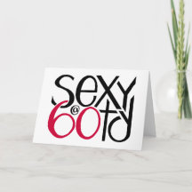 Sexy vid 60 röda födelsedagskort
