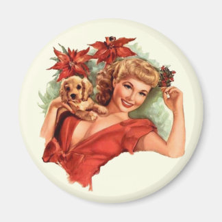 Sexy Vintage Fäst flicka Art ♡ Magnet