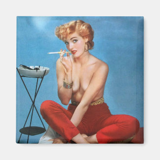 Sexy Vintage Fäst flicka Art ♡ Magnet