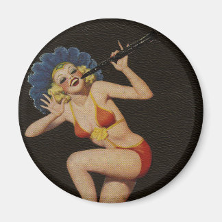 Sexy Vintage Fäst flicka Art ♡ Magnet