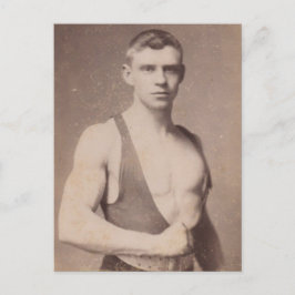 Sexy Vintage Male Weightlifter Vykort