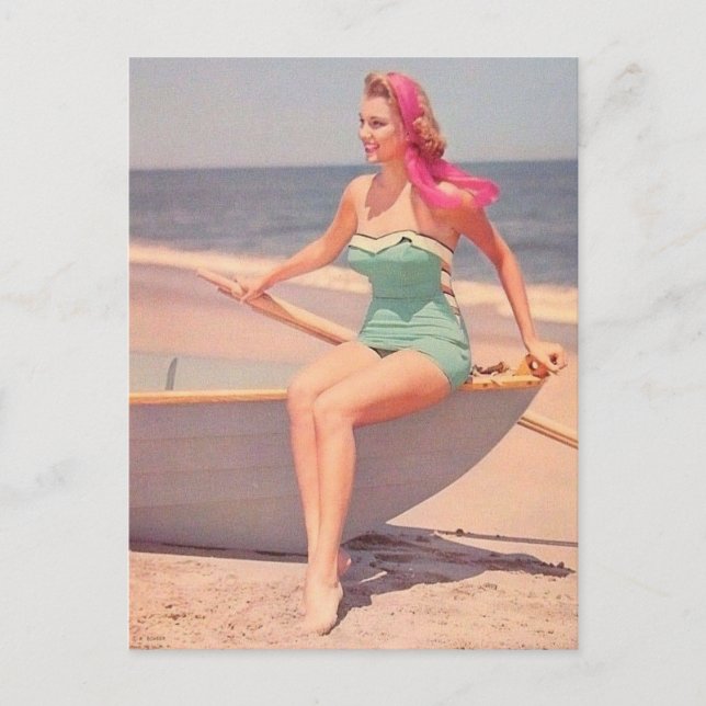 Sexy ● Vintage Pin Girl Vykort (Framsida)
