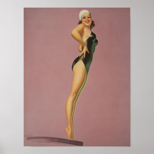 Sexy Vintage Pin Up Girl Poster (Framsidan)