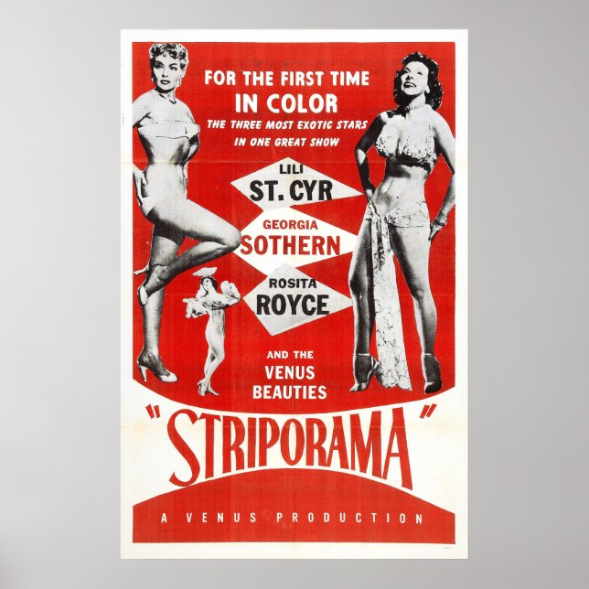 Sexy! Vintage-stift-flicka Poster (Framsidan)