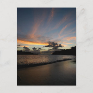 Seychelle Island sunset Vykort