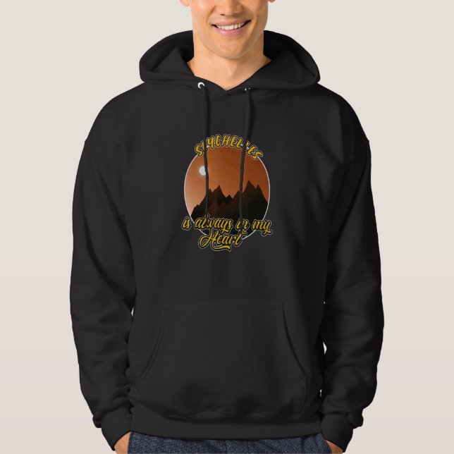 Seychellerna Är Alltid I Mitt Hjärta Hoodie (Framsida)