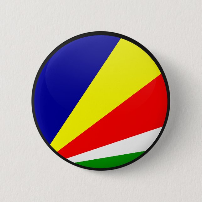 Seychellerna cirklar den kvalitets- flagga knapp (Framsida)