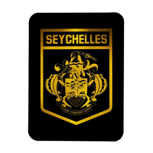 Seychellerna Emblem Magnet (Vertikal)
