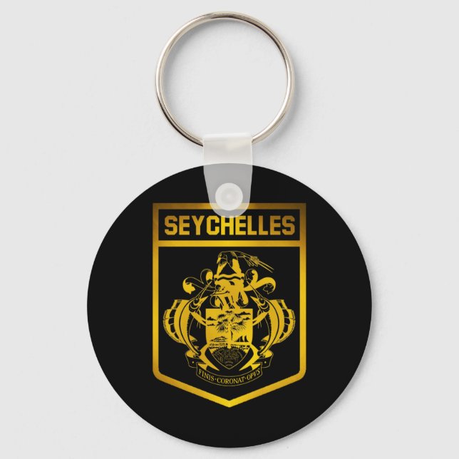 Seychellerna Emblem Nyckelring (Framsida)