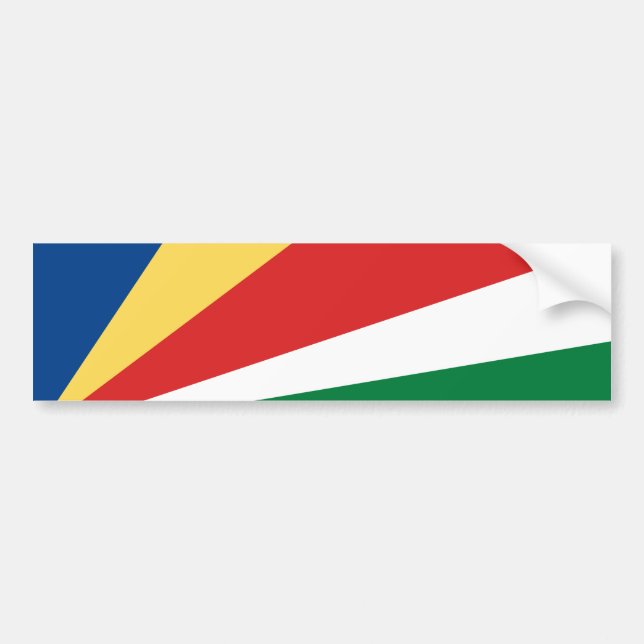 Seychellerna Flagga Bildekal (Framsidan)