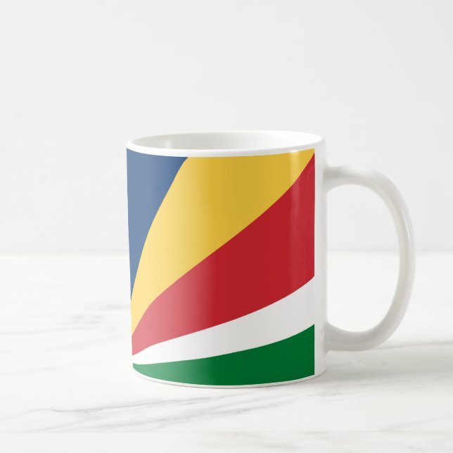 Seychellerna Flagga Ceramic Coffee Mugg (Höger)
