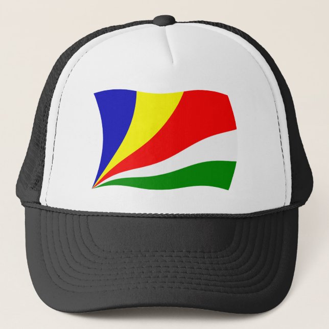 Seychellerna Flagga Hat Truckerkeps (Framsida)