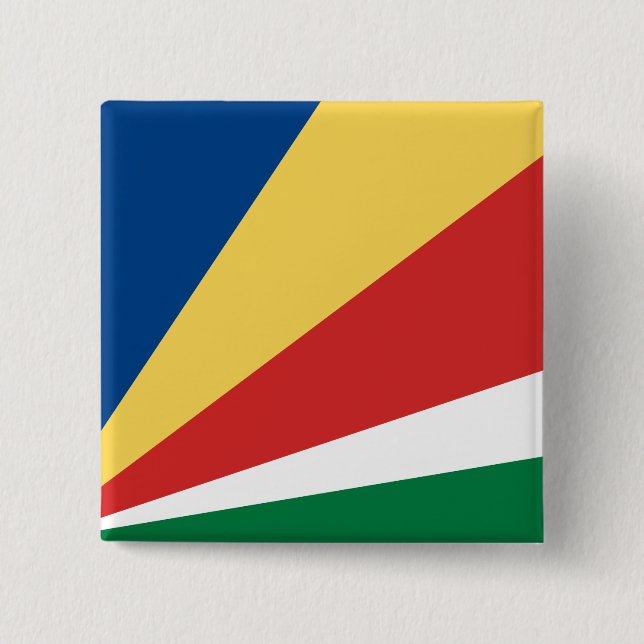 Seychellerna Flagga Knapp (Framsida)