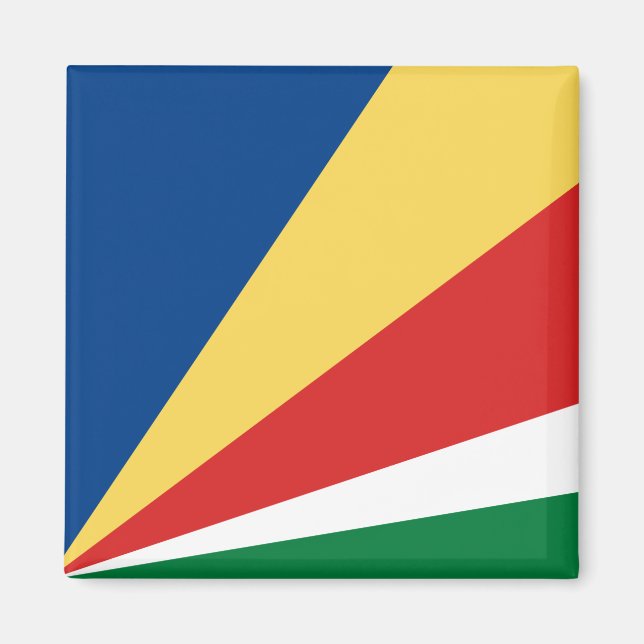 Seychellerna Flagga Magnet (Framsidan)