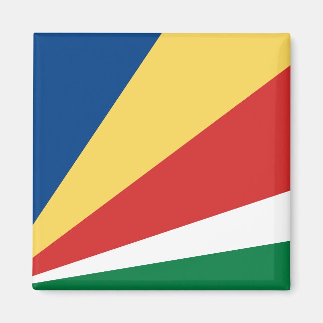 Seychellerna Flagga Magnet (Framsidan)
