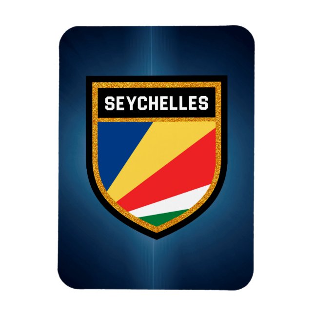 Seychellerna Flagga Magnet (Vertikal)