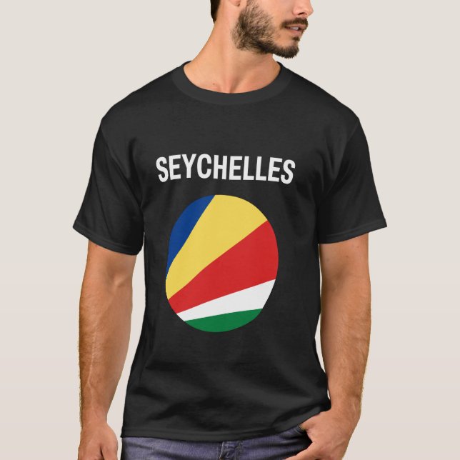 Seychellerna Flagga Modern T Shirt (Framsida)