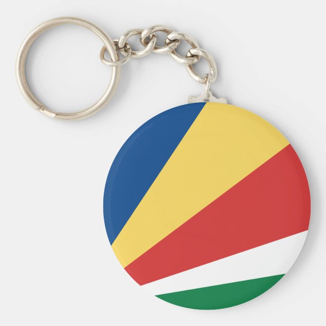 Seychellerna Flagga Nyckelring (Framsidan)