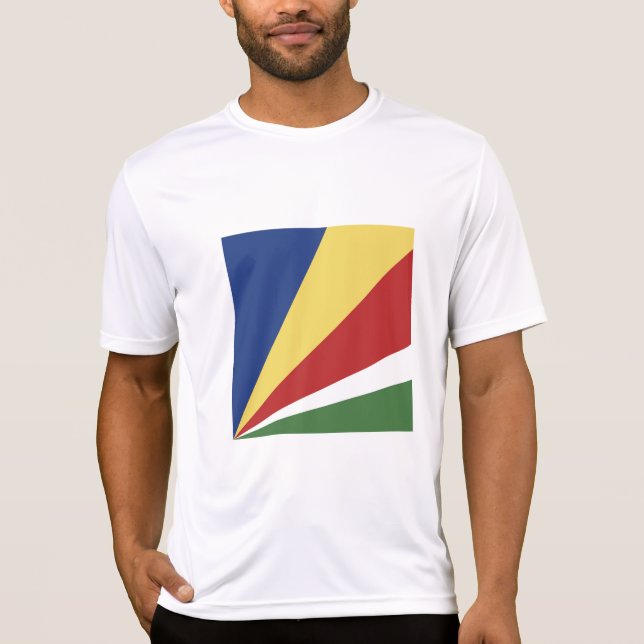 Seychellerna flagga t shirt (Framsida)