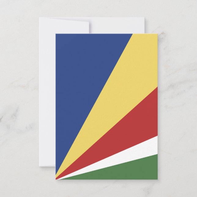 Seychellerna flagga tack kort (Framsida)