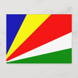 Seychellerna Flagga Vykort
