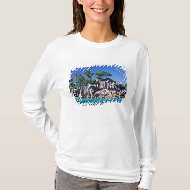 Seychellerna. Ilot St. Pierre (nära Praslin) T-shirt (Framsida)