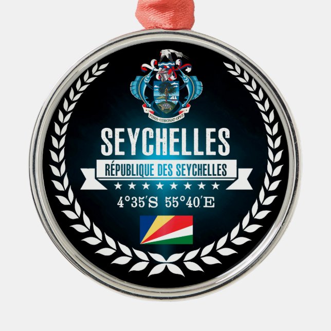 Seychellerna Julgransprydnad Metall (Framsidan)
