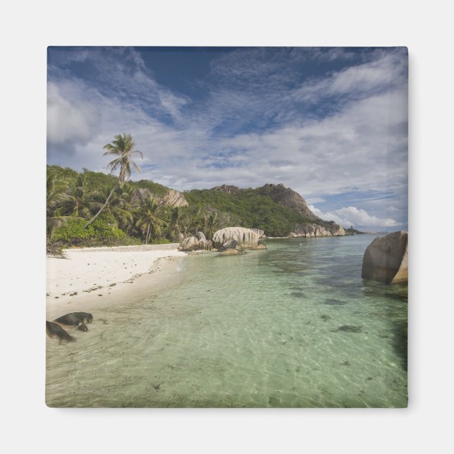 Seychellerna, La Digue Island, L'Union Estate 2 Magnet (Framsidan)