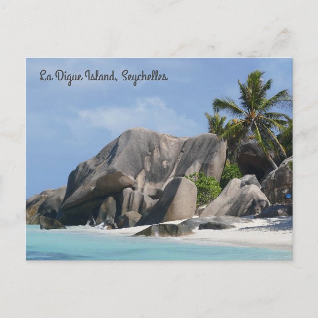 Seychellerna La Digue Island Postcard Vykort (Framsida)