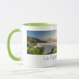 Seychellerna La Digue Sunset Beach Helgdag Souveni Mugg