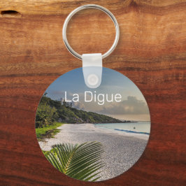 Seychellerna La Digue Sunset Beach Helgdag Souveni Nyckelring