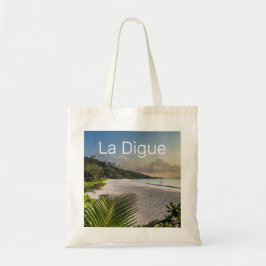 Seychellerna La Digue Sunset Beach Helgdag Souveni Tygkasse