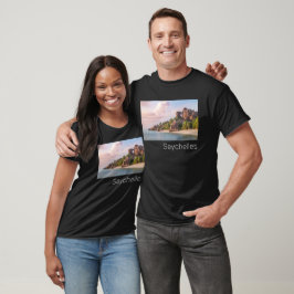 Seychellerna La Digue Vintage Sunset Helgdag Gift T Shirt