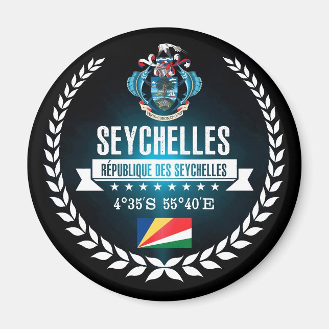 Seychellerna Magnet (Framsidan)