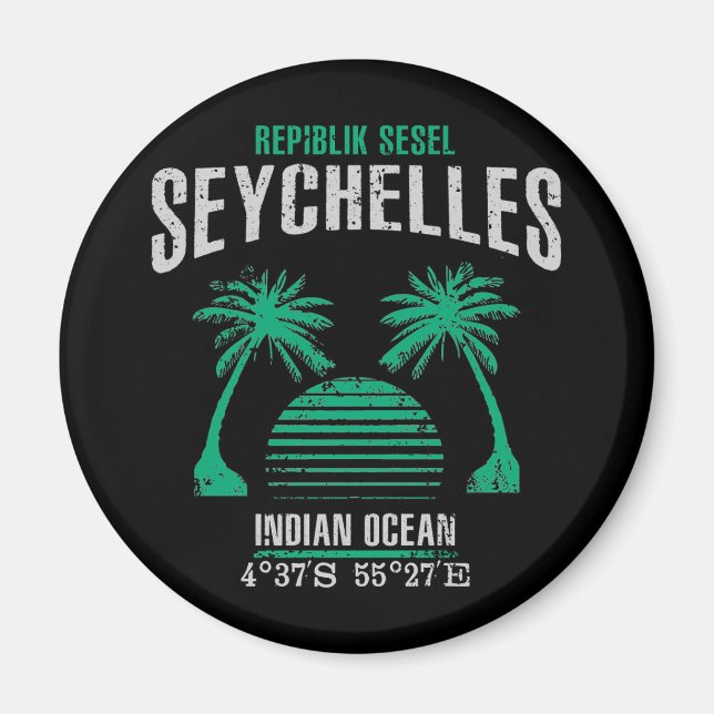 Seychellerna Magnet (Framsidan)