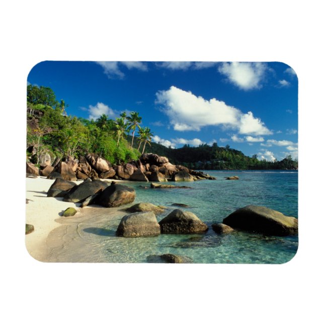 Seychellerna, Mahe Island, Anse Royale Beach. 3 Magnet (Horisontell)