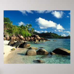 Seychellerna, Mahe Island, Anse Royale Beach.3 Poster