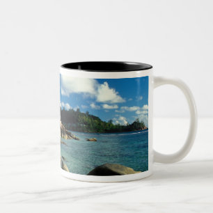 Seychellerna, Mahe Island, Anse Royale Beach. 3 Två-Tonad Mugg