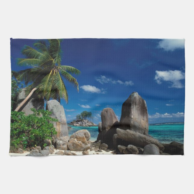 Seychellerna, Mahe Island, Anse Royale Beach. Kökshandduk (Horisontell)