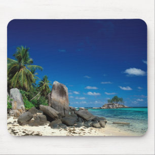 Seychellerna, Mahe Island, Anse Royale Beach. Musmatta