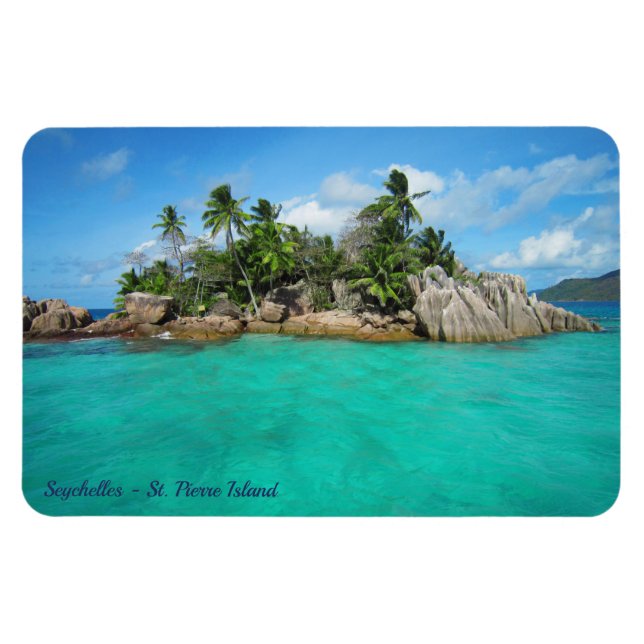 Seychellerna, Praslin - Tropik Island - Foto Magnet (Horisontell)