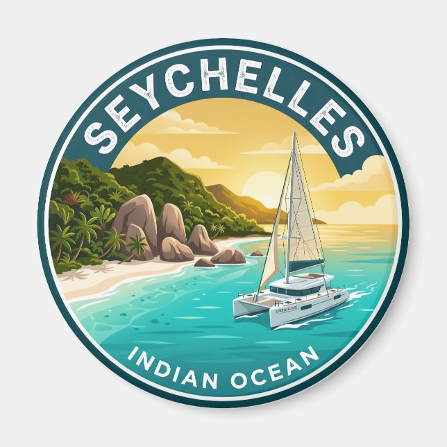 Seychellerna Seychellerna Magnet (Framsidan)