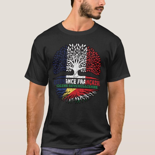 Seychellerna Seychellernas Fransk Frankrike Träd r T Shirt (Framsida)
