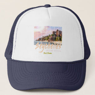 Seychellerna vintage sunset souvenir i Indiska oce Keps
